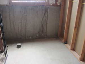 View of below grade area