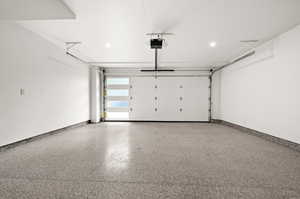 Spacious two-car garage with EV charging
