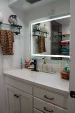 Bathroom featuring vanity