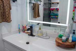 Bathroom featuring vanity