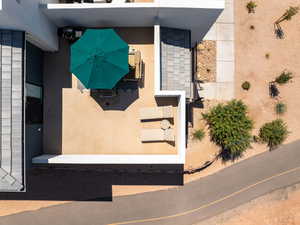 View from above of property