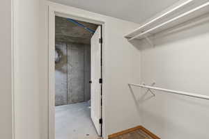 View of walk in closet