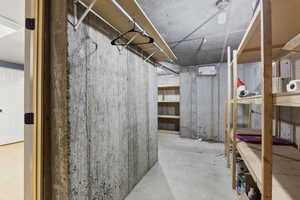 View of unfinished basement