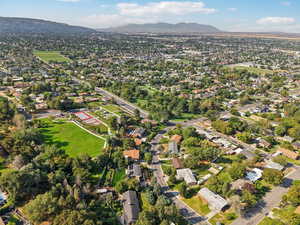 View of property location with nearby suburban area and a mountain backdrop