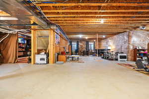 Below grade area featuring heating unit