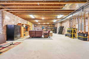 View of unfinished below grade area