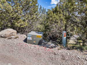 Exterior view of a pad mount transformer