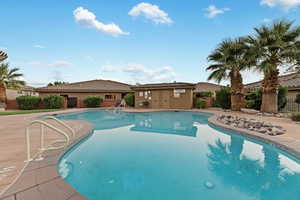 View of pool with a patio area
