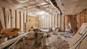 View of the Basement living room with its exit walkout basement.