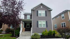 Traditional home with a porch