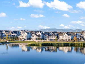 Water view with nearby suburban area
