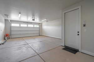 Garage with baseboards