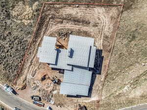 Aerial view of property's location with property boundaries highlighted