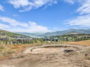 Mountain view with nearby suburban area