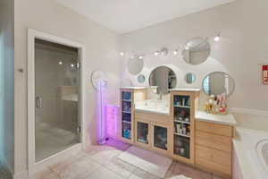Full Jack and Jill bathroom between the two upstairs bedrooms (bedroom 2 and 3).  Bamboo cabinets, Quartz countertops, soaker tub and large shower!