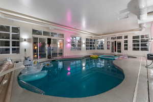 Swimming pool and hot tub area is perfect for entertaining!