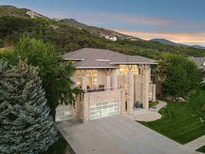 Gorgeous modern design with lots of mature trees and a private backyard