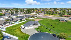 Aerial perspective of property