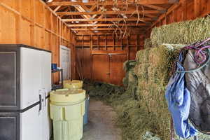 View of inside of barn