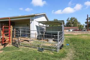 View of barn and extra covered shed