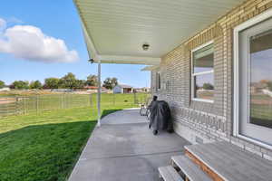 Side view from patio to north pasture