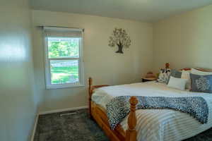 Bedroom featuring, carpet