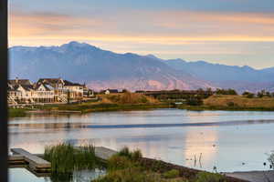 Water view featuring a mountainous background