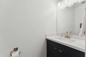 Bathroom featuring vanity