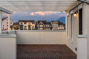 Balcony featuring a residential view