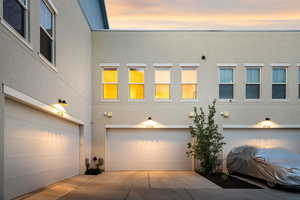 View of front facade with stucco siding