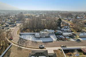 Aerial view of residential area