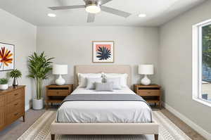 Virtually Staged Bedroom