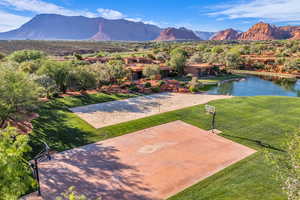 Exterior space with a nearby body of water