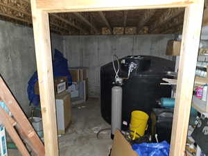 View of unfinished basement