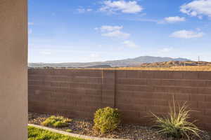View of yard with a mountain view