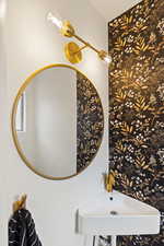 Bathroom view of a sink