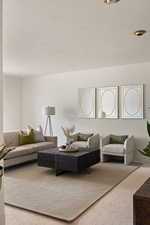 View of carpeted living room