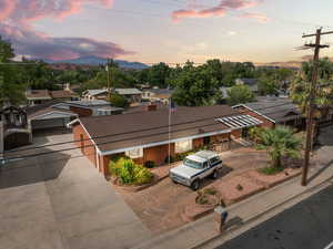 Aerial view of residential area