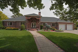 West Facing Front with 3 car garage
