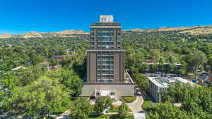 Exterior space featuring mountains