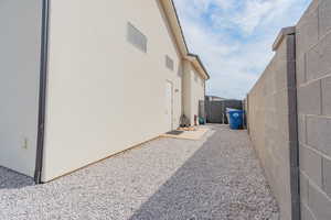 View of side of property with stucco siding