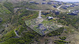 Birdseye View. Property lines are approximate only.