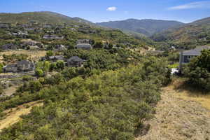 Aerial view looking east