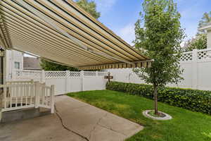 View of yard featuring a patio