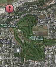 Aerial view of property's location