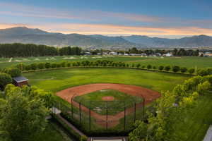 Mountain view with rural landscape and a pastoral area