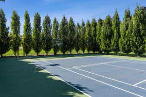 View of basketball court with community basketball court