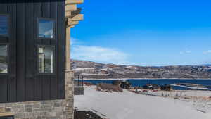 Water view with a mountain backdrop
