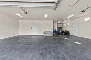 Garage with baseboards