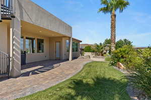 View of yard with a patio